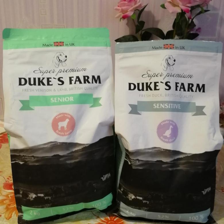 Dukes farm: корм для собак, описание рациона