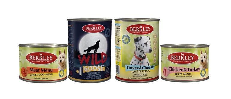 Корм (консервы) для собак berkley (беркли) — описание и обзор линейки, виды, состав, плюсы и минусы