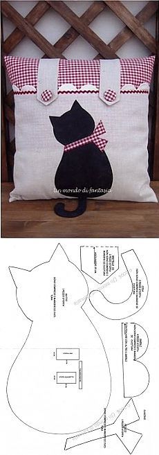 Вязаный кот подушка спицами схемы и описание