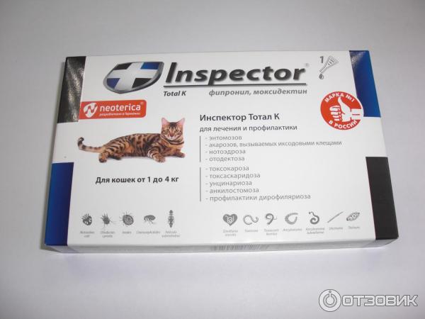 Инспектор капли для кошек: инструкция, отзывы, цена
