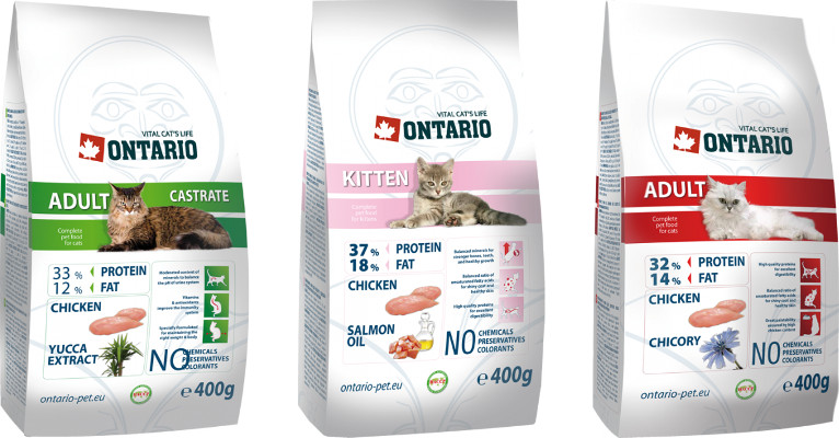 Ontario (онтарио): обзор корма для кошек, состав, отзывы