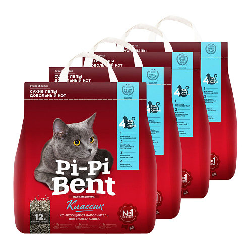 Наполнитель для кошачьего туалета pi-pi-bent: состав