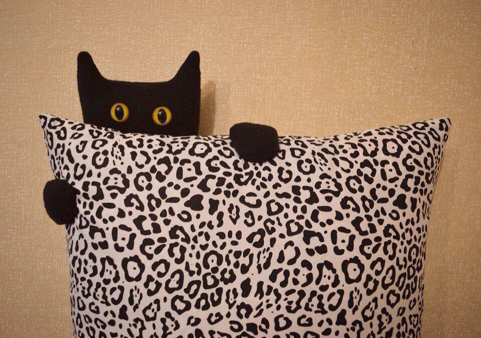 Фото подушка кошка своими руками выкройки фото