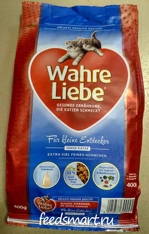 Wahre liebe: обзор корма для кошек, состав, отзывы
