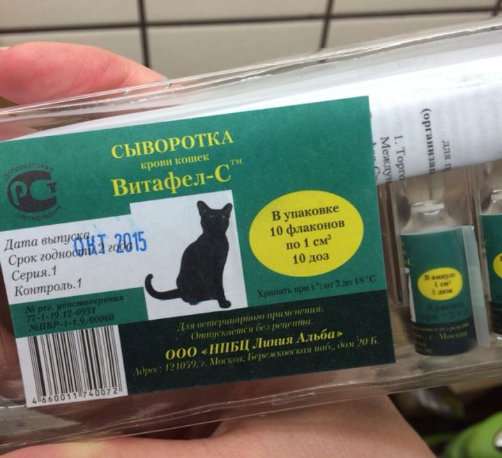 Инструкция по применению витафела-с для кошек, свойства сыворотки
