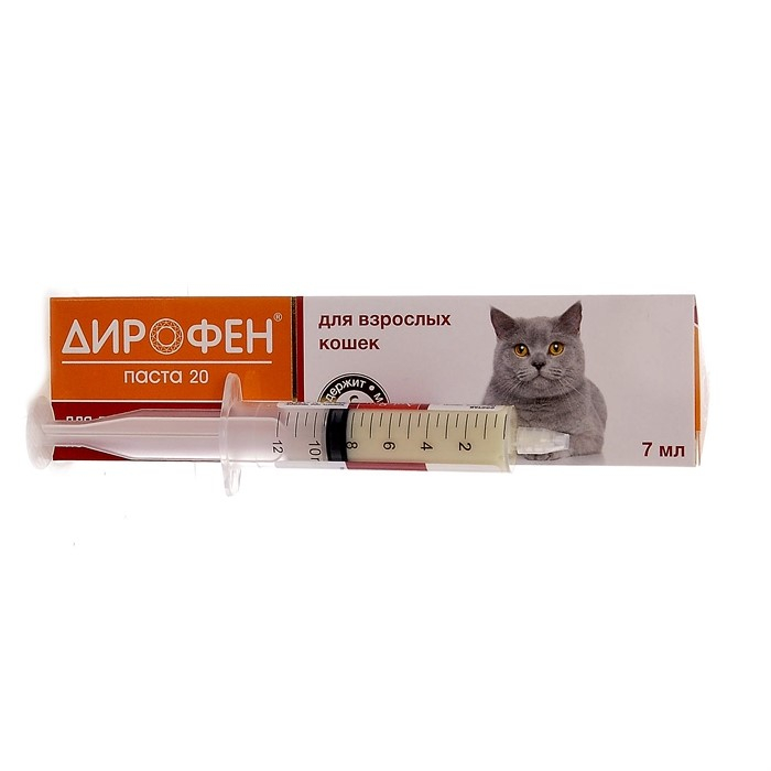 Дирофен для кошек – инструкция по применению препарата от глистов