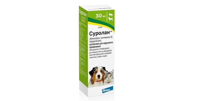 Суролан, препарат для лечения отитов у собак и кошек