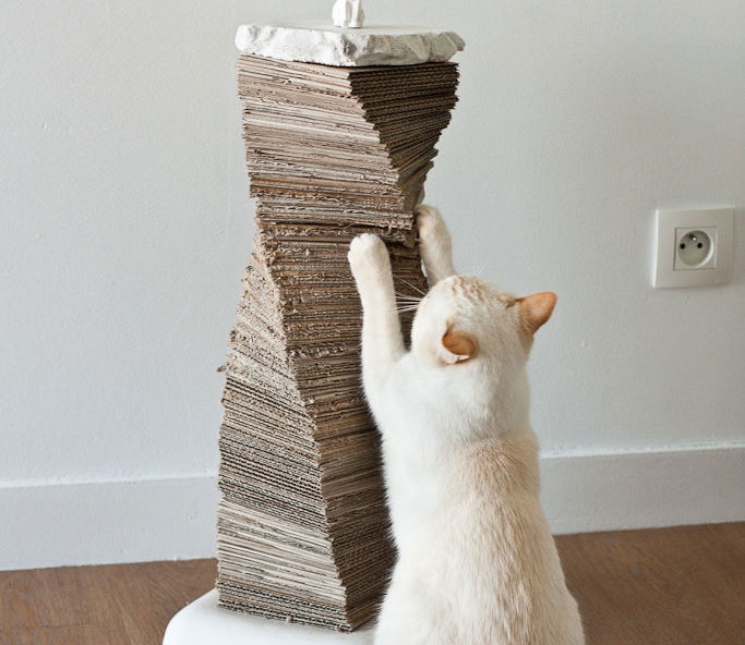 Когтеточка для кошек картонная своими руками пошаговая инструкция с фото